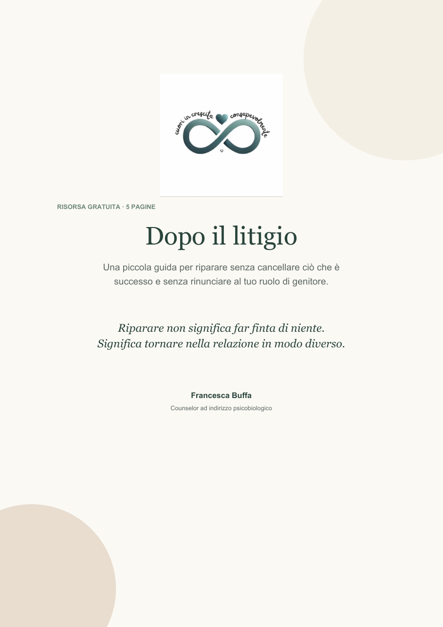 Copertina della guida Dopo il litigio