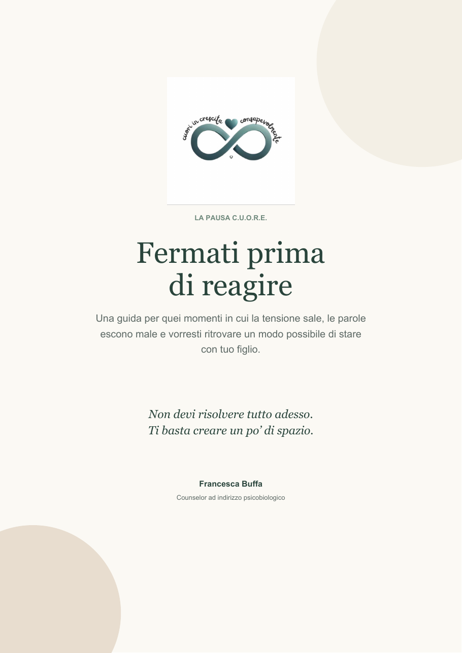 Copertina della guida gratuita La Pausa C.U.O.R.E.