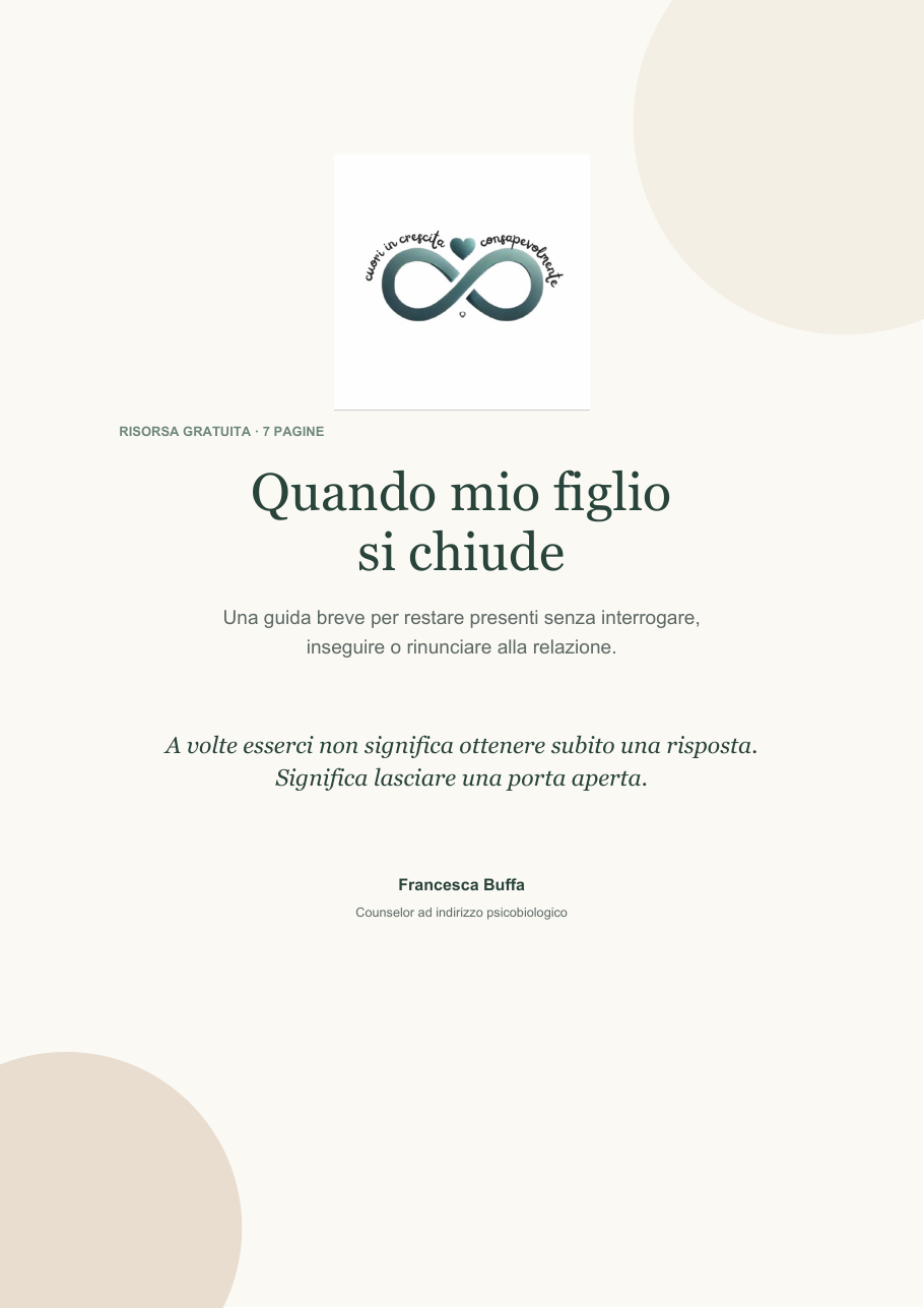 Copertina della guida Quando mio figlio si chiude